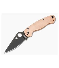 Spyderco Para Military 2 Copper Black DLC CPM REX 45 Folding Knife (3.45") Pre-Owned C81CUPBK2 - SP-C81CUPBK2 1
