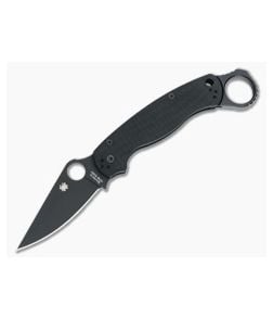 Spyderco ParaMilitary 2 Black G10 Black Plain Edge w/Signet Ring - SP-C81GPBK2-SRPM2 1
