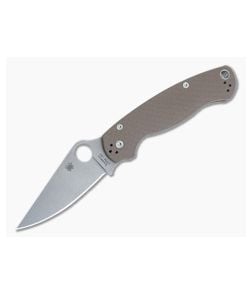 Spyderco ParaMilitary 2 Sprint Run Brown G10 Stonewashed CPM-15V Blade C81GPBN15V2 - SP-C81GPBN15V2 1
