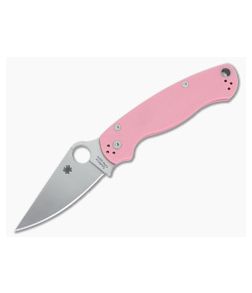 Spyderco ParaMilitary 2 Pink G10 Plain Edge S30V C81GPNP2 - SP-C81GPNP2 1