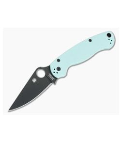 Spyderco ParaMilitary 2 Limited Black DLC S90V Teal G10 Folding Knife C81GPTLBK2 - SP-C81GPTLBK2 1