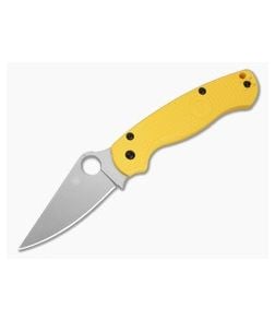 Spyderco Para Military 2 Lightweight Salt MagnaCut Yellow FRN Compression Lock Knife (3.47" Blade) C81PYL2 - SP-C81PYL2 1
