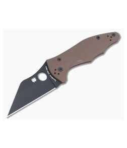 Spyderco Yojimbo 2 Brown G10 Black DLC S90V Limited C85GPBNBK2 - SP-C85GPBNBK2 1