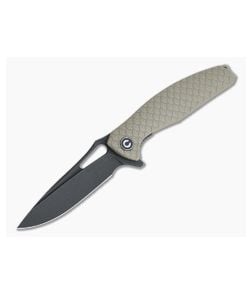 CIVIVI Wyvern Black Stonewashed D2 Tan Scale FRN Liner Lock Flipper C902F - CV-C902F 1