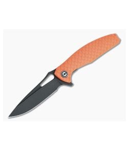 CIVIVI Wyvern Black Stonewashed D2 Orange Scale FRN Liner Lock Flipper C902G - CV-C902G 1