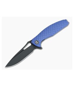 CIVIVI Wyvern Black Stonewashed D2 Blue Scale FRN Liner Lock Flipper C902H - CV-C902H 1