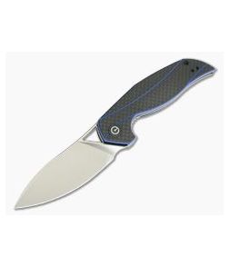 CIVIVI Anthropos Isham Blue G10 & Carbon Fiber Satin D2 Liner Lock Flipper C903B - CV-C903B 1