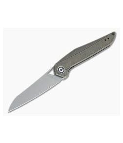CIVIVI Mckenna Isham Brass Gray Stonewashed 154CM Liner Lock Top Flipper C905D - CV-C905D 1