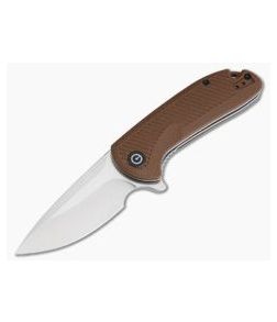 CIVIVI Durus C906B Brown G10 Satin D2 Liner Lock Flipper - CV-C906B 1