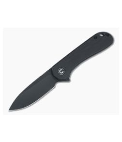 CIVIVI Elementum Black Ebony Wood Black Stonewashed D2 Liner Lock Flipper C907W - CV-C907W 1