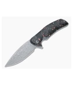 CIVIVI Incite C908DS-2 Copper Shred Shredded Carbon Fiber Damascus Liner Lock Flipper - CV-C908DS-2 1