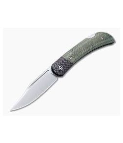 CIVIVI Rustic Gent C914B Green Canvas Micarta D2 Back Lock Folder - CV-C914B 1