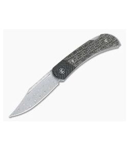 CIVIVI Rustic Gent Brown Matrix Micarta Damascus Back Lock Folder C914DS-2 - CV-C914DS-2 1