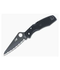 Spyderco Pacific Salt Black Blade Serrated C91SBBK - SP-C91SBBK 1