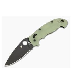 Spyderco Manix 2 XL Jade G10 Black DLC CPM M4 Folding Knife (3.85" Blade) Pre-Owned C95GM4PBK2 - SP-C95GM4PBK2 1