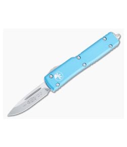 Microtech UTX-70 CA S/E Stonewashed M390 Turquoise California Legal OTF Automatic CA148-10TQ - MT-CA148-10TQ 1