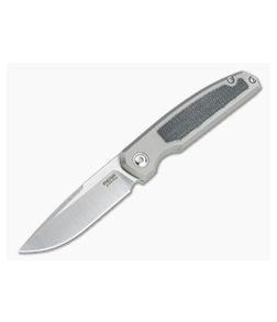 Pena Knives X Series Caballero Front Flipper Black Canvas Micarta M390 Folder - PK-CAB-BCM 1
