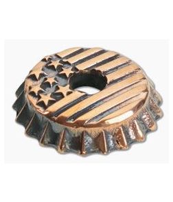 Lion Armory Beer Cap US Flag Bead Copper - LA-CAPFLAG-CU 1