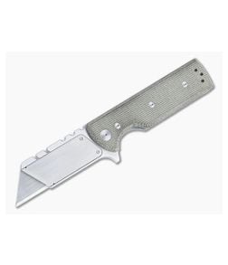 Chaves Ultramar C.H.U.B. Flipper Green Micarta Titanium Folding Utility Knife - CKT-002 1