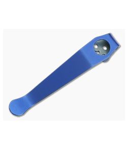 Lynch Northwest Spyderco Long Blue Titanium Deep Carry Pocket Clip CL-SPY-LNG-ANO-BLU - LNW-CL-SPY-LNG-ANO-BLU 1