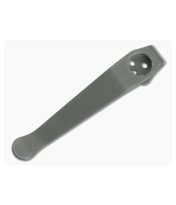 Lynch Northwest Spyderco Long Sandwashed Titanium Deep Carry Pocket Clip CL-SPY-LNG-SND - LNW-CL-SPY-LNG-SND 1