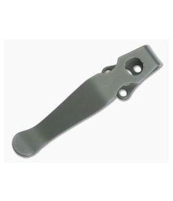 Lynch Northwest Spyderco Shaman Sandwashed Titanium Deep Carry Pocket Clip CL-SPY-SHM-SND - LNW-CL-SPY-SHM-SND 1