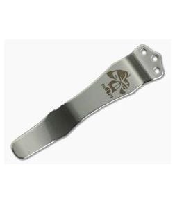 Emerson Knives Skull Logo Stainless Pocket Clip - EM-CLIP-004 1