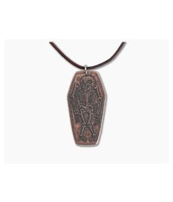 Shire Post Mint Memento Mori Coffin Coin Copper Necklace - SPM-COF-MEM-CO-P 1