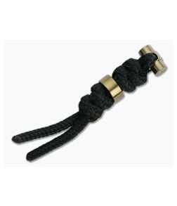 Chris Reeve Large Sebenza/Umnumzaan Lanyard Black with Gold Bead - CRK-COM-7084 1