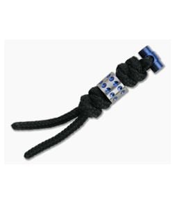 Chris Reeve Large Sebenza/Umnumzaan Lanyard Black with Blue Dot Bead - CRK-COM-7086 1