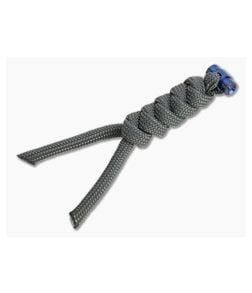 Chris Reeve Large Sebenza/Umnumzaan Lanyard Charcoal with Blue Pin - CRK-COM-7104 1