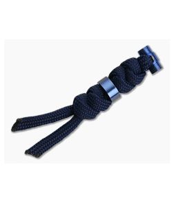 Chris Reeve Large Sebenza/Umnumzaan Lanyard Midnight with Blue Bead - CRK-COM-7122 1