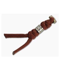 Chris Reeve Large Sebenza/Umnumzaan Lanyard Rust with Gold Dot Bead - CRK-COM-7135 1