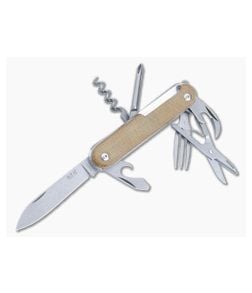 MKM Campo 7 MagnaCut Multi-Tool Natural Micarta CP07MAG-NC - MKM-CP07MAG-NC 1