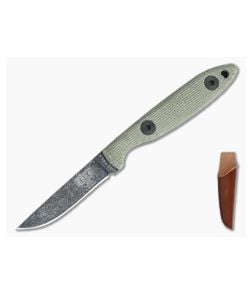 ESEE CR2.5 Micarta Black Oxide 1095 Leather Sheath - ESEE-CR2.5-BO 1