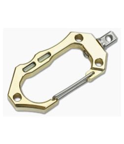 Tuff-Writer Polished Brass Carabiner with SS Swivel - TW-CRB-015 1