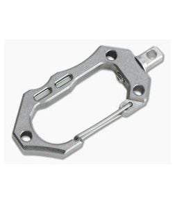 Tuff-Writer Tumbled Titanium Carabiner SS Swivel Green Glow Insert - TW-CRB-016 1