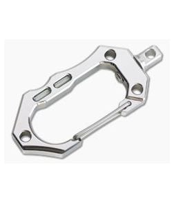 Tuff-Writer Satin Titanium Carabiner SS Swivel Green Glow Insert - TW-CRB-017 1