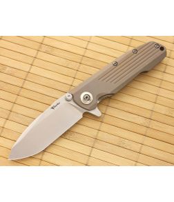 Reate Knives District 9-A Bronze Spear Titanium Flipper S35VN - RK-D9-A 1