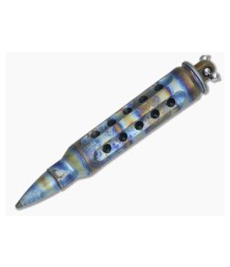 Steve Kelly .223 Bullet Dangler Titanium Key Chain Flame Anodized 3421 - CU-3421 1