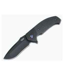 Pena Knives X Series Mini Diesel Flipper Carbon Fiber PVD Bolsters M390 - PK-DFT-CF-PVD 1