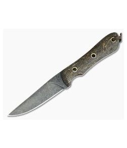 Smith & Sons Desperado Coconut Fiber Micarta Dark Stonewash CPM D2 Fixed Blade - SS-DP-CFM 1