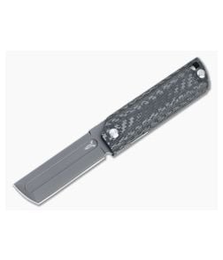 D Rocket Design MaximX EDC Flipper Black M390 Carbon Fiber Folding Knife 0036 - DRD-0036 1
