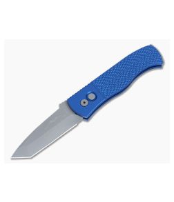 Protech Emerson CQC-7 Blue Jigged Handle Gray Tanto Automatic E7T05-BLUE - PT-E7T05-BLUE 1