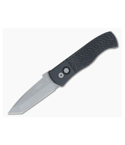 Protech Emerson CQC-7 Black Jigged Handle Automatic Knife Gray Tanto E7T05 - PT-E7T05 1