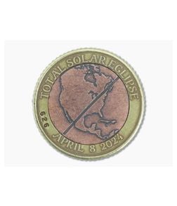 Shire Post Mint Bi-Metal Total Solar Eclipse 2024 Commemorative Coin - SPM-ECL-24-BI 1