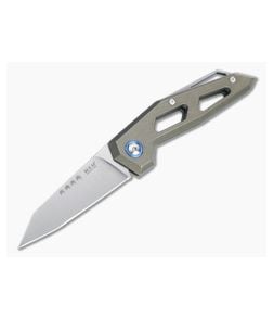 MKM Edge Reverse Tanto Satin M390 Stonewashed Bronze Titanium Slip Joint Folder EG-TBR - MKM-EG-TBR 1