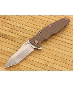 Hinderer Knives Eklipse 3.5" Tanto Flipper Dark Earth Battle Bronze Frame - HK-EKLIPSE-002 1