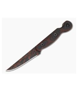 TOPS El Pionero Red/Black G10 1095 Black and Red Cerakote Diablito Edition Fixed Blade Knife (3.38" Blade) ELPOL-01 - TP-ELPOL-01 1