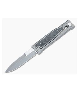 Reate EXO Exoskeleton Design Double Edge CPM 3V Black Micarta Manual OTF Knife - RK-EXO-DE-3V-BLKM 1